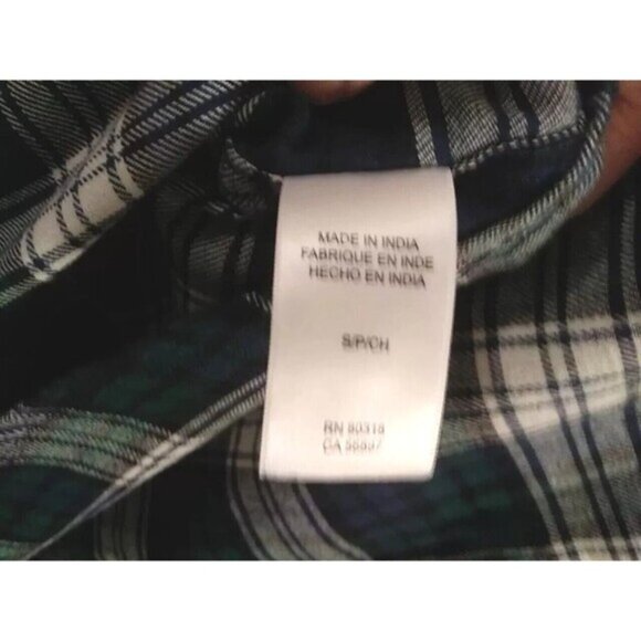 LUCKY BRAND Men's Flannel Shirt Overshirt Navy Blue Plaid Cotton Stretch NWT - Picture 10 of 12